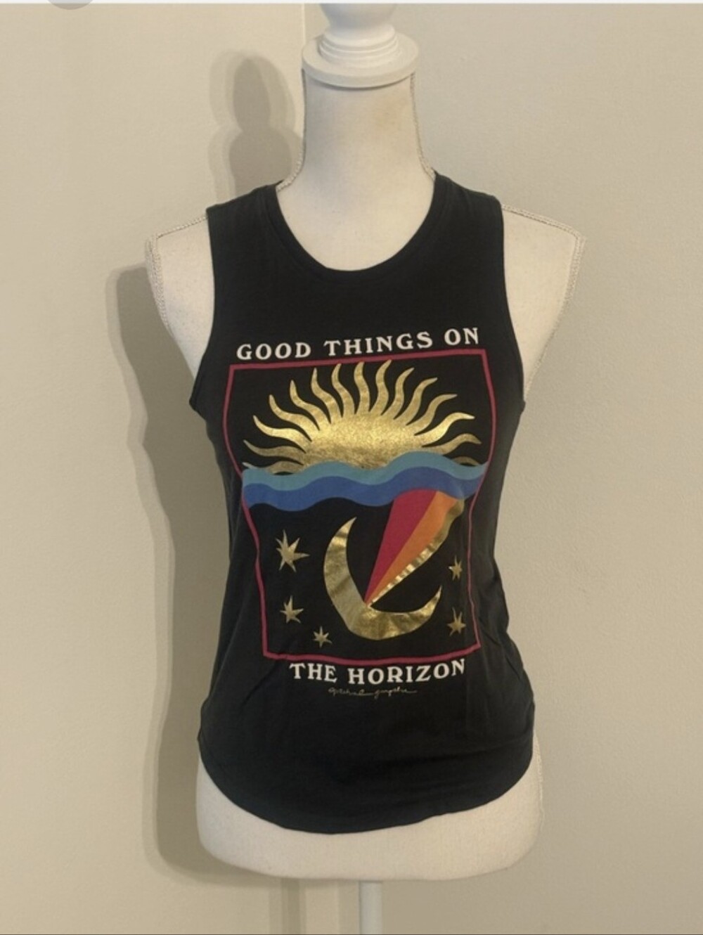 ☀️ Spiritual Gangster Black 'Good Things on the Horizon' Graphic Tank